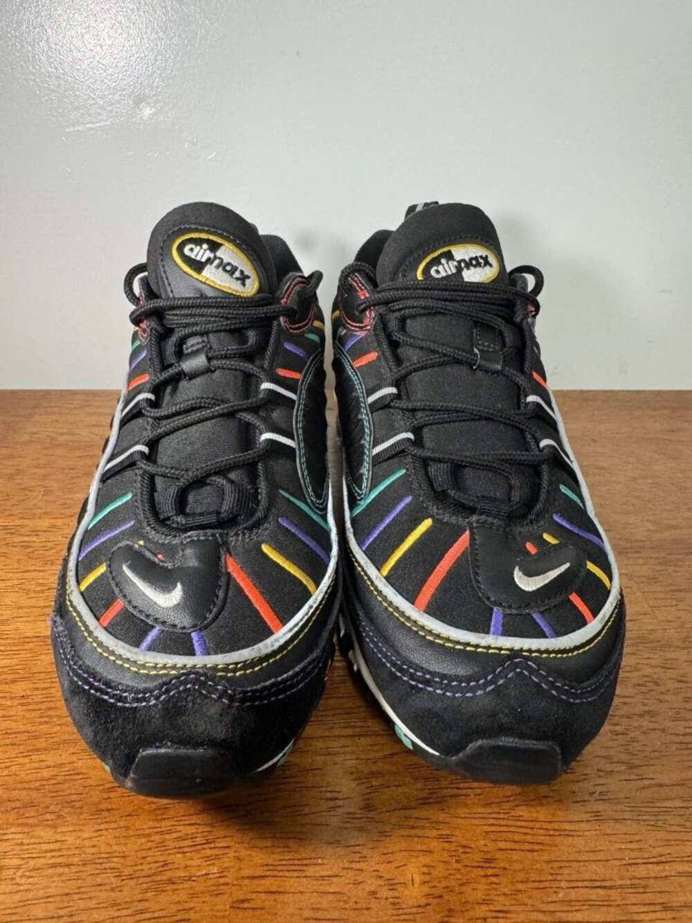 Nike Air Max 98 SE GS CJ7393-001 Youth 7Y Black Multi Color